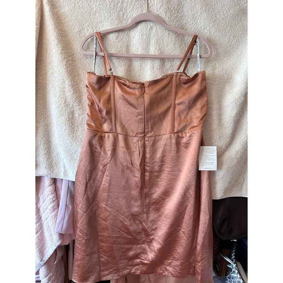 Miss Circle Brigid Coffee Satin Corset Dress Size XL - Picture 15 of 16